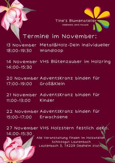 Termine November 2026